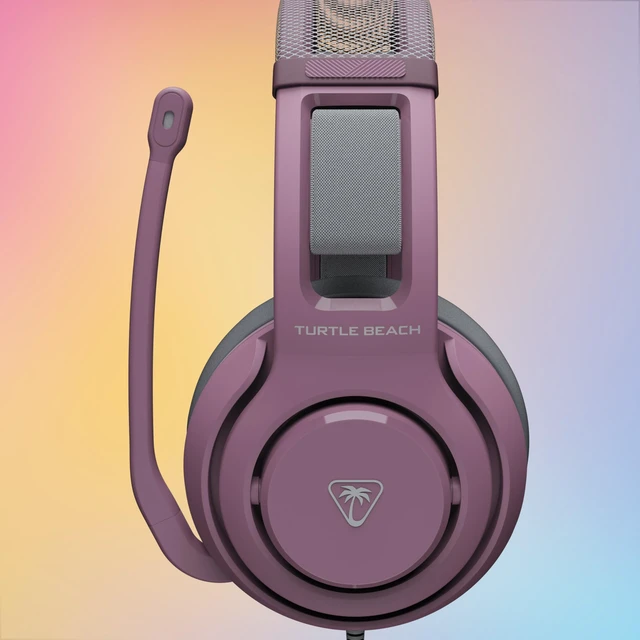 Alt view image 2 of 3 - Turtle Beach Atlas 200 Wired Multiplatform Gaming Headset for Xbox, PS5, PC | Xbox Series X|S, Xbox One, PlayStation, 50mm Drivers, Flip-to-Mute Mic, Memory Foam, Floating Headband, Lilac Mist
