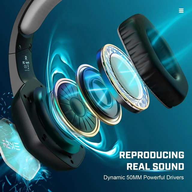 Alt view image 4 of 7 - EKSA E1000 USB Gaming Headset for PC, Computer Headphones with Microphone/Mic Noise Cancelling, 7.1 Surround Sound, RGB Light - Wired Headphones for PS4, PS5 Console, Laptop, Call Center