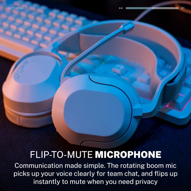 Alt view image 4 of 7 - JLab Nightfall Wireless Gaming Headset, Bluetooth 5.3, White