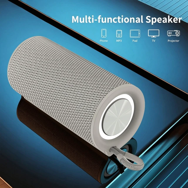 Alt view image 3 of 7 - Defunc BEAT15 Portable Bluetooth Speaker, Beige, Scandinavian Design, 15W Stereo Sound, IPX7 Waterproof Wireless Speaker, Birthday Gift for Fathers Day Men(Beige)