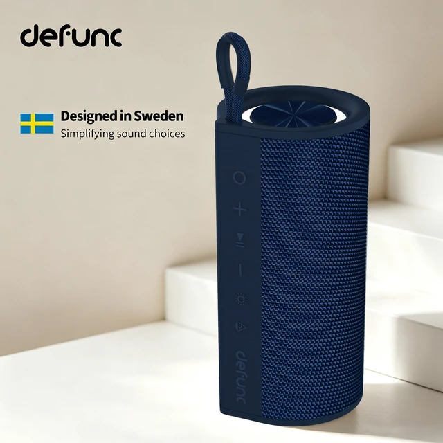 Alt view image 2 of 7 - Defunc BEAT 15 Bluetooth Speaker, 15W HD Sound, Portable Wireless, IPX7 Waterproof, Up to 12H Playtime, Auracast, for Home/Party/Outdoor/Camping/Beach Essentials (Blue)