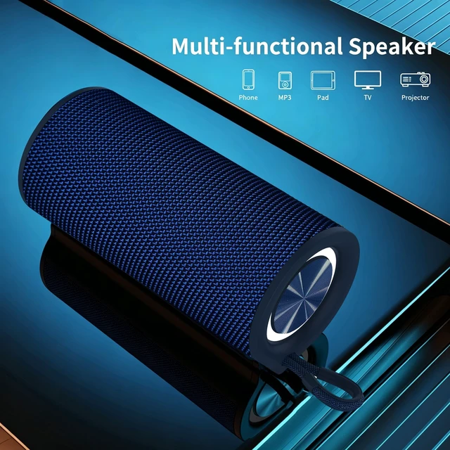 Alt view image 3 of 7 - Defunc BEAT 15 Bluetooth Speaker, 15W HD Sound, Portable Wireless, IPX7 Waterproof, Up to 12H Playtime, Auracast, for Home/Party/Outdoor/Camping/Beach Essentials (Blue)