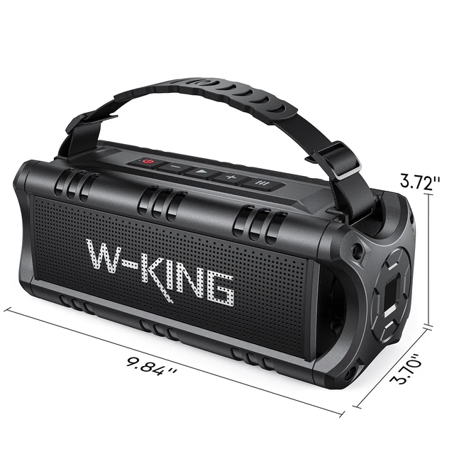 Alt view image 3 of 7 - Portable Bluetooth Speaker Loud Wireless 60W Peak Waterproof Outdoor | IPX6 Rugged Floating Shower Boombox, 24H Playtime, EQ, 2 Pair, AUX TF USB Playback, 30W Powerful Bass for Party Camping Pool