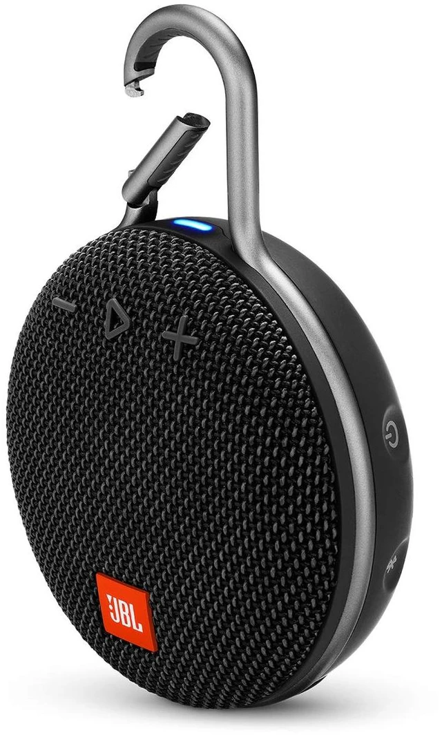 Main image of JBL Clip 3, Black - Waterproof, Durable & Portable Bluetooth Speaker - Up to 10 Hours of Play - Includes Noise-Cancelling Speakerphone & Wireless Streaming