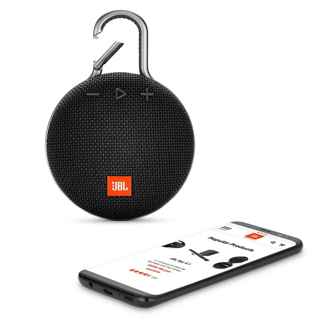 Alt view image 5 of 5 - JBL Clip 3, Black - Waterproof, Durable & Portable Bluetooth Speaker - Up to 10 Hours of Play - Includes Noise-Cancelling Speakerphone & Wireless Streaming