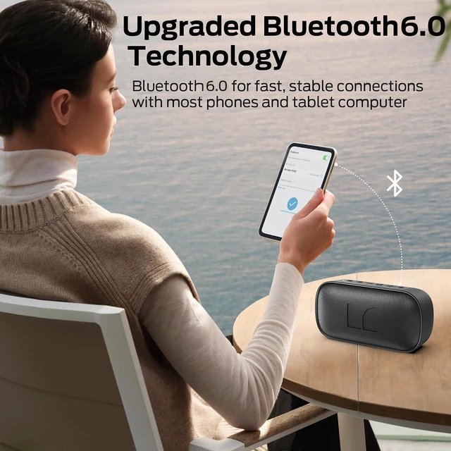 Alt view image 4 of 7 - Monster S150 Speaker, IPX7 Waterproof Wireless Speaker, 24W Stereo Sound with Pure Bass, Bluetooth 6.0, TWS Pairing, HD Calling, 20H Playtime, RGB Lights Perfect for Outdoor, Party, Beach, Home, Gifts