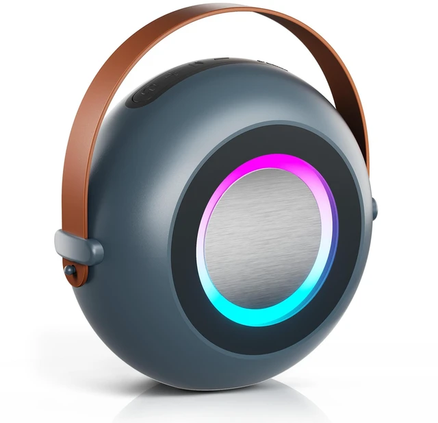 Main image of Passau 30W Portable Bluetooth Speaker with Deep Bass, Handle, 24H Play | Passive Radiator, TWS Stereo Pairing, RGB Lights, Bluetooth/AUX/TF Card, IPX5, Carry Handle for Home/Party/Outdoor/Beach