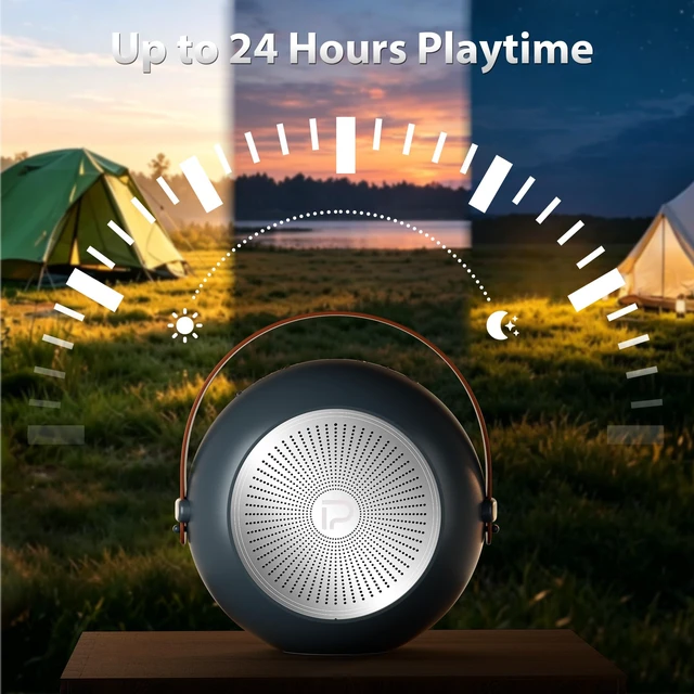 Alt view image 7 of 7 - Passau 30W Portable Bluetooth Speaker with Deep Bass, Handle, 24H Play | Passive Radiator, TWS Stereo Pairing, RGB Lights, Bluetooth/AUX/TF Card, IPX5, Carry Handle for Home/Party/Outdoor/Beach