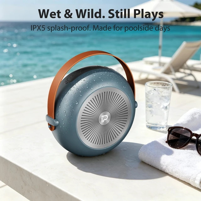 Alt view image 4 of 7 - Passau 30W Portable Bluetooth Speaker with Deep Bass, Handle, 24H Play | Passive Radiator, TWS Stereo Pairing, RGB Lights, Bluetooth/AUX/TF Card, IPX5, Carry Handle for Home/Party/Outdoor/Beach