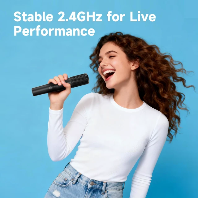 Alt view image 4 of 7 - TAZATA Wireless Microphones System,Dual Handheld Microphone with Rechargeable Receiver, for Karaoke, Speech, Wedding, Church, PA System,Outdoor Events,Party Gifts