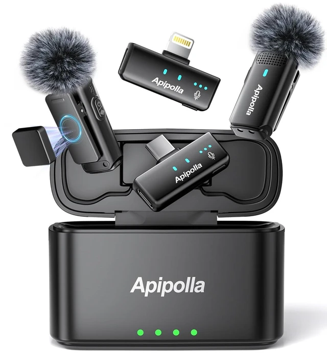 Main image of Wireless Mini Lavalier Microphone for iPhone 17/16/15 Android,30H Playtime with Charging Case,Plug&Play Magnetic Mini Lapel Microphone with Noise Reduction for Content Creators,Vlog,Tiktok,YouTube