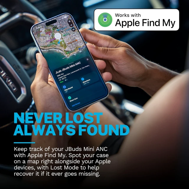 Alt view image 2 of 7 - JLab JBuds Mini ANC Jelle True Wireless Bluetooth Earbuds with Apple Find My, Blush Fund