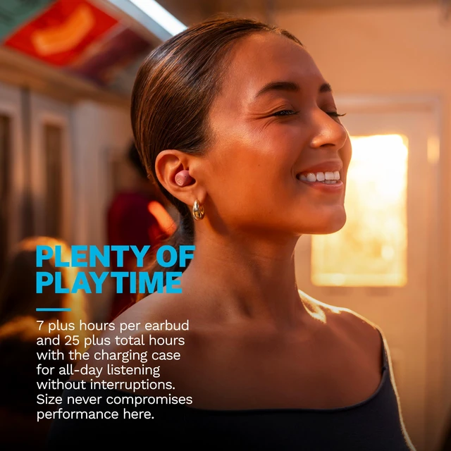 Alt view image 3 of 6 - JLab JBuds Mini ANC True Wireless Earbuds with Apple Find My, Blush Pink