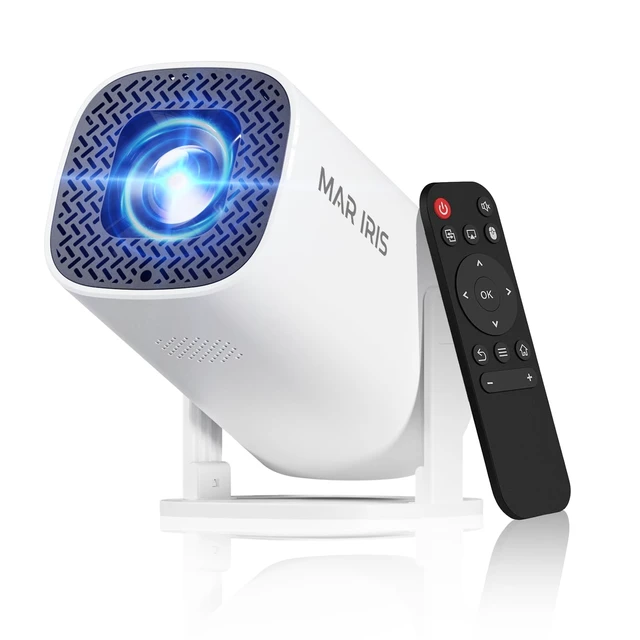 Main image of Mini Portable Projector with WiFi Bluetooth, Builtin Android 14 Apps | 180° Rotatable ElectricFocus 1080P Projector for Bedroom & Outdoor Camping,TV Stick,iPad,PS5,Laptop,HDMI,USB