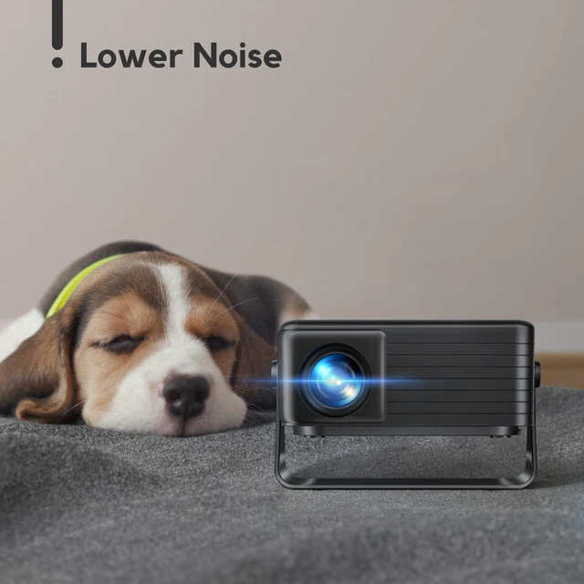 Alt view image 5 of 7 - Mini Projector with WiFi and Bluetooth, AKIYO 2026 Upgraded Projector 1080P | Support Auto Keystone, 360° Rotating, Portable Projector for Home Theater, Compatible with iOS/Android/Laptop/PS5, Black