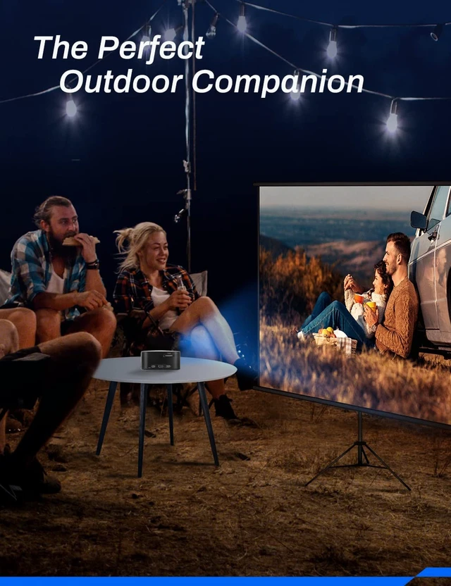 Alt view image 5 of 7 - APIO 640x360 Resolution 1080p Clear Imaging Smart Mini DLP Pocket Projector HDMI, USB, High Resolution Display for Streaming Movies, Laptops, Phones, Presentation, Home & Outdoor
