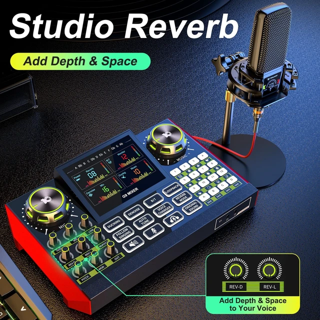 Alt view image 2 of 7 - neculogy Podcast Equipment Bundle - All-in-One Audio Mixer Production Studio with 3.5mm Microphone for Live Streaming, Podcast Recording, PC, Smartphone & DJ (Model: G9-PKPRO DJ Mixer