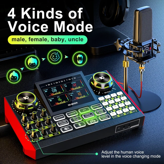Alt view image 6 of 7 - neculogy Podcast Equipment Bundle - All-in-One Audio Mixer Production Studio with 3.5mm Microphone for Live Streaming, Podcast Recording, PC, Smartphone & DJ (Model: G9-PKPRO DJ Mixer
