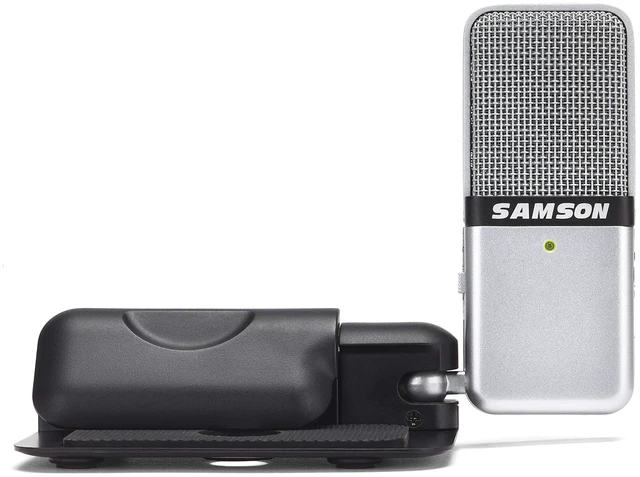 Main image of Samson Go Mic Portable USB Condenser Microphone for Video Conferencing | 16-bit/44.1 kHz, switchable cardioid/omni mode, headphone output, for podcast, streaming and home recording