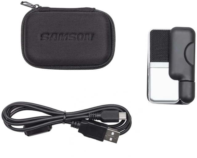 Alt view image 4 of 6 - Samson Go Mic Portable USB Condenser Microphone for Video Conferencing | 16-bit/44.1 kHz, switchable cardioid/omni mode, headphone output, for podcast, streaming and home recording