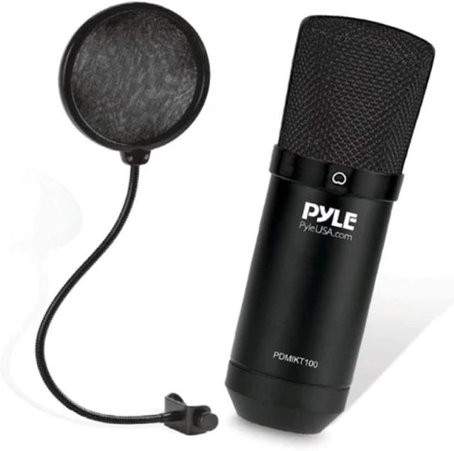 Main image of Pyle USB Microphone Podcast Recording Kit with Desktop Stand and Pop Filter, Audio Cardioid Condenser Mic for Gaming, Streaming, Podcasting, Studio, Youtube, Works with Windows Mac PC