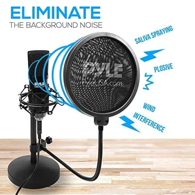 Alt view image 4 of 5 - Pyle USB Microphone Podcast Recording Kit with Desktop Stand and Pop Filter, Audio Cardioid Condenser Mic for Gaming, Streaming, Podcasting, Studio, Youtube, Works with Windows Mac PC