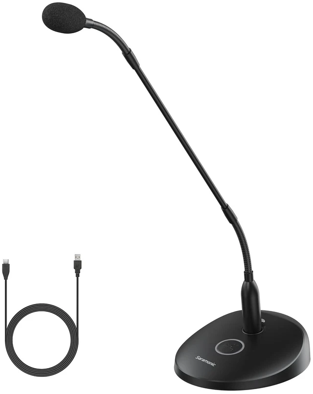 Main image of Saramonic GM18CU 18 Cardioid Condenser Gooseneck Mic with USB Base, Button Control & Headphone (USB C)