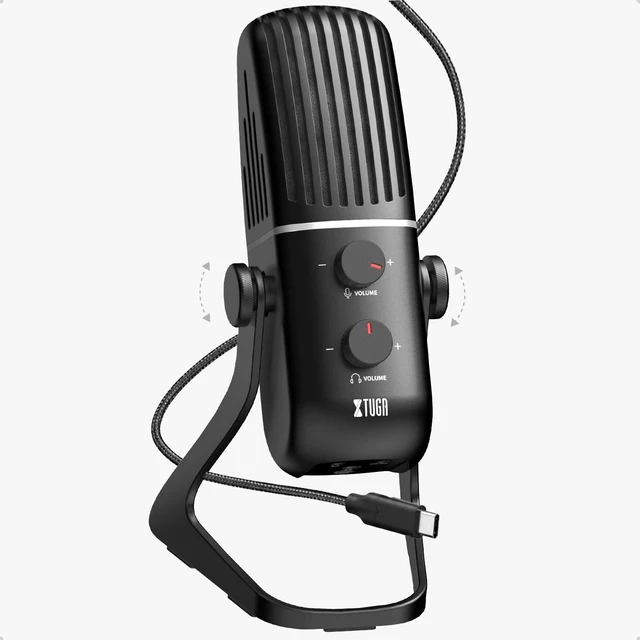 Main image of X-4 USB Condenser Microphone,Podcast Microphone,Metal Streaming Mic | 4-Pattern Pickup,Plug & Play,Mute Button,48kHz/16bit,Retro Desktop Microphone for PC,Content Creator,Podcast,Studio Recording