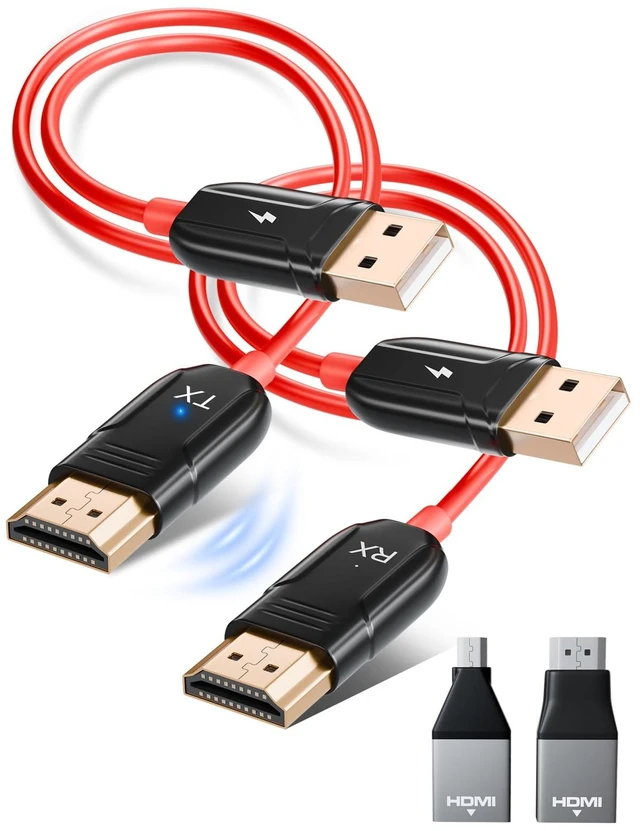 Main image of Wireless HDMI Transmitter and Receiver, Wireless HDMI Adapter,Plug & Play | 1080P@60Hz HD Video Output Wireless HDMI,2.4G/5.8G for Streaming Video&Audio to Monitor from PC/ Projector/ Laptop/ TV Box