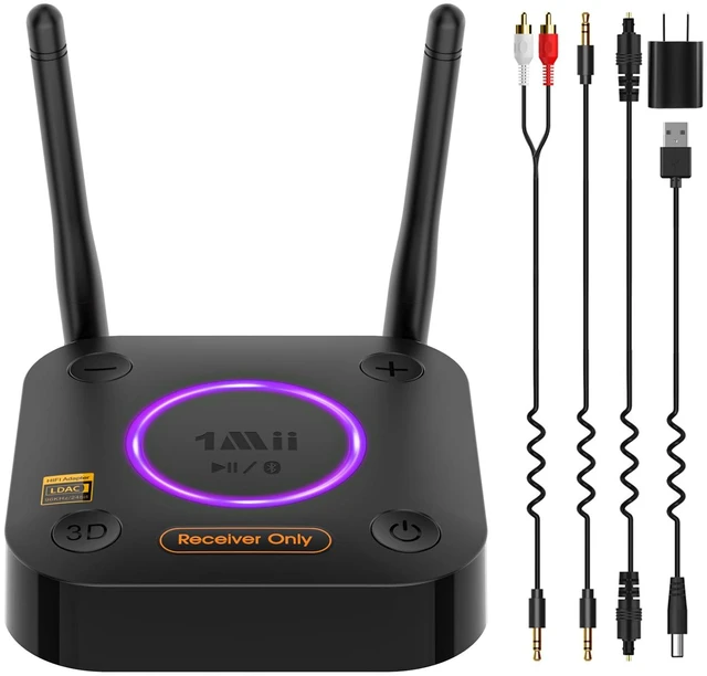 Main image of 1Mii B06Ultra Bluetooth 5.3 Receiver with LDAC for Hi-Res Wireless Audio, HiFi Bluetooth Audio Adapter w/Audiophile DAC, 3D Surround aptX HD Low Latency, Optical AUX 3.5mm Coaxial for Home Stereo