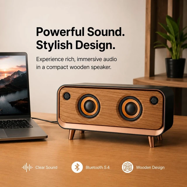 Alt view image 4 of 6 - Bafena Retro Bluetooth Speaker, Vintage Decor, Wireless Bluetooth Speaker, for Kitchen Desk Bedroom Office Party Outdoor Accessories for iPhone Android