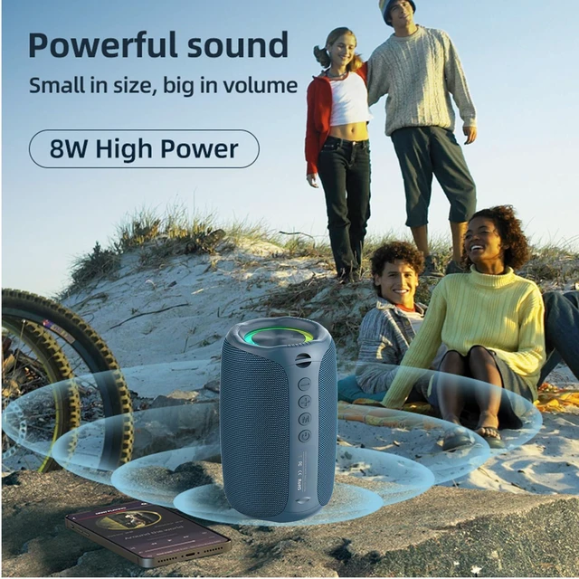 Alt view image 3 of 7 - VELATEMOR Portable Bluetooth Speaker 80W Full Range with Full Range, BT 5.4, 360 Surround Sound, High Fidelity Sound Quality, Wireless Stereo, for Home Party Outdoors (Blue)