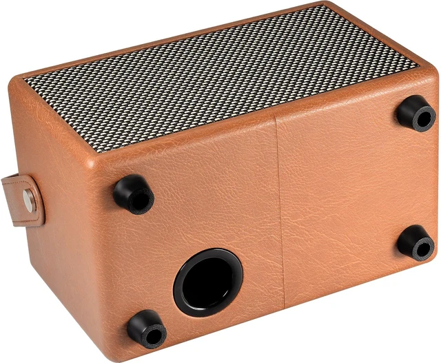 Alt view image 6 of 7 - PHASEOTECH Vintage Bluetooth Speaker, 50W Portable Wireless Speaker with Deep Bass, Rechargeable Battery, Bluetooth 5.0 and AUX Input for Home, Office, Party and Camping, Brown