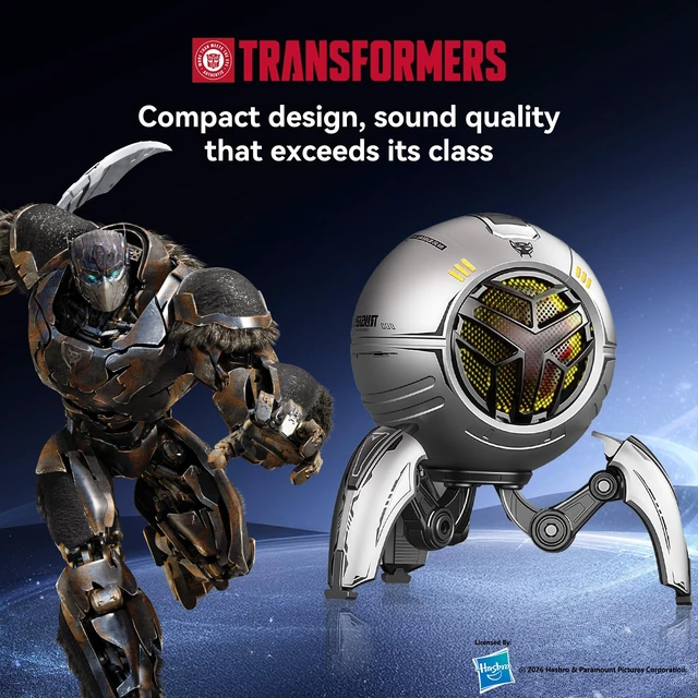 Alt view image 2 of 7 - Transformers Speakers Bluetooth Wireless, Bluetooth 5.4, TWS Pairing | Wireless Portable Speaker with Bass, 2000mAh, Colorful RGB Light, Detachable Foldable Tri-Pedal Stand for outdoor,home,travel