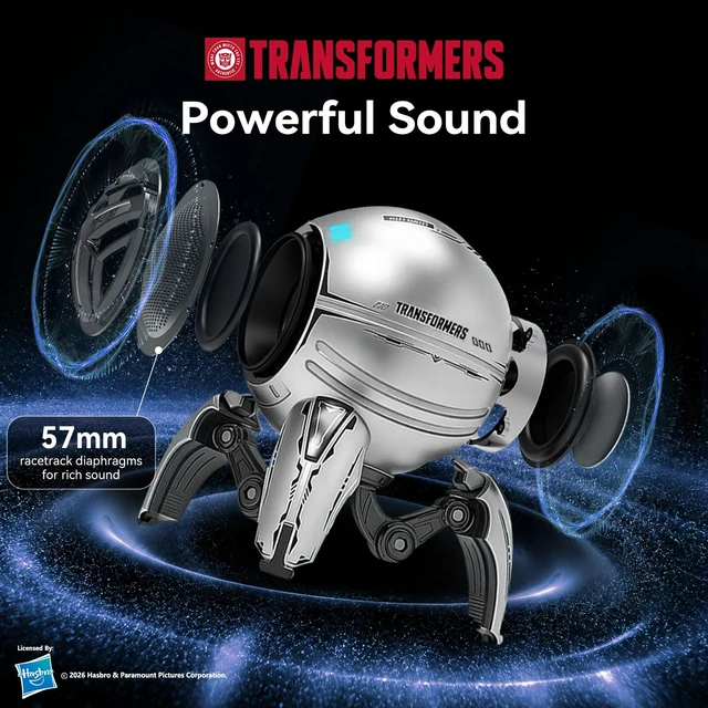 Alt view image 3 of 7 - Transformers Speakers Bluetooth Wireless, Bluetooth 5.4, TWS Pairing | Wireless Portable Speaker with Bass, 2000mAh, Colorful RGB Light, Detachable Foldable Tri-Pedal Stand for outdoor,home,travel