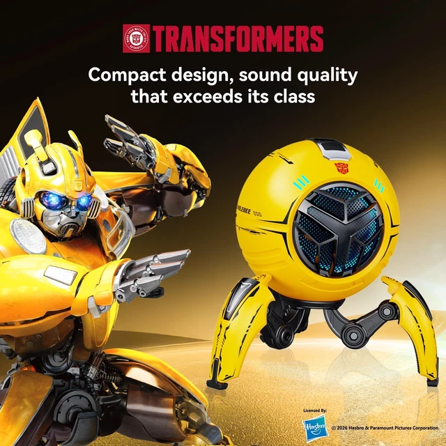Alt view image 2 of 7 - Transformers Speakers Bluetooth Wireless, Bluetooth 5.4, TWS Pairing | Wireless Portable Speaker with Bass, 2000mAh, Colorful RGB Light, Detachable Foldable Tri-Pedal Stand for outdoor,home,travel