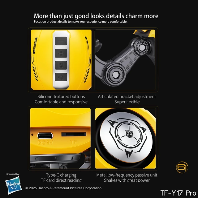 Alt view image 7 of 7 - Transformers TF-Y17Pro Mecha Bluetooth TWS Speaker, 10W Hi-Fi 57mm Driver, Portable RGB Speaker with Detachable Foldable Tri-Pedal Stand, 2000mAh, Gaming Desk Décor Autobots (Optimus Primal Gray)