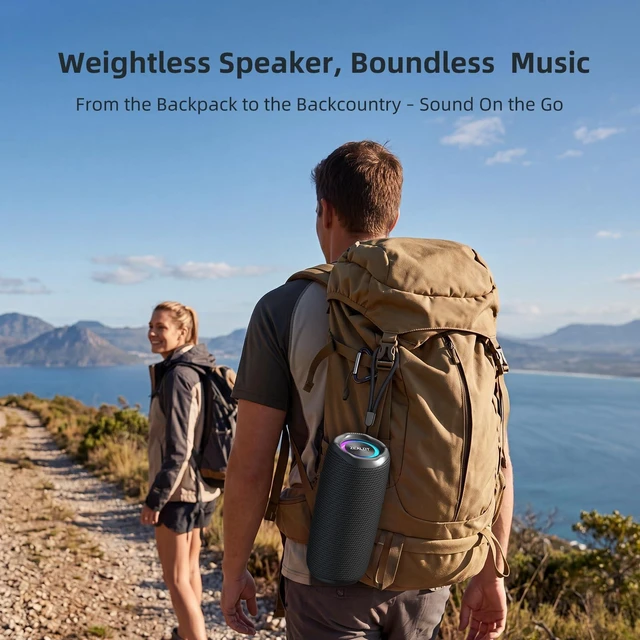 Alt view image 6 of 7 - ZEALOT 30W Max Portable Bluetooth Speaker with Deep Bass Stereo Sound/TWS Pairing/Bluetooth 5.4/3600mAh Capacity/RGB Colorful Lights for Home, Outdoor, CampingBlack
