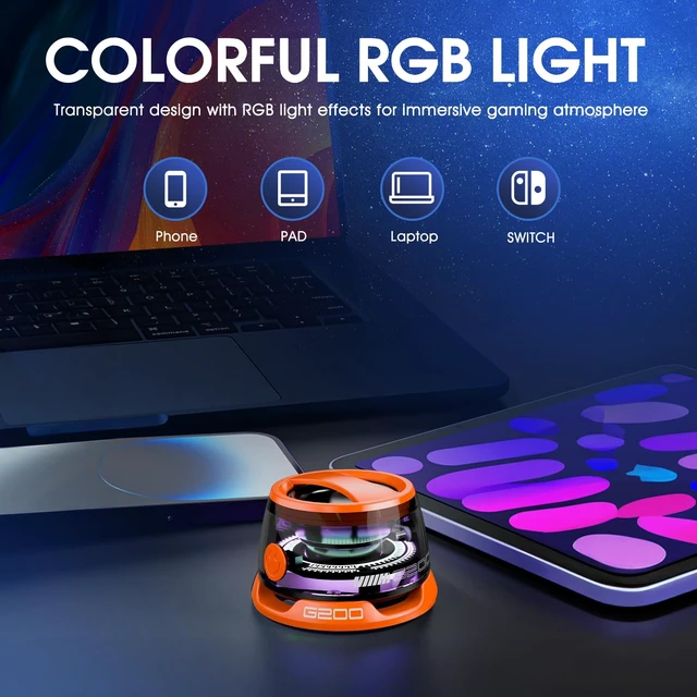 Alt view image 6 of 7 - Xpoovv Magnetic Bluetooth Speaker Mini Portable Speaker with RGB Lights, Phone Holder, Strong Magnet for Metal Surfaces Small Wireless Speaker for Teens, Travel, Outdoor, Gifts(2 Pack, Orange)