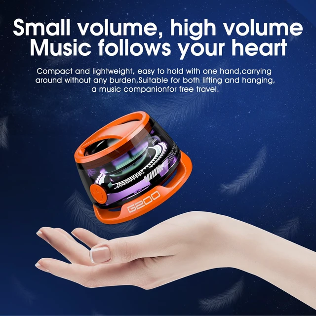 Alt view image 7 of 7 - Xpoovv Magnetic Bluetooth Speaker Mini Portable Speaker with RGB Lights, Phone Holder, Strong Magnet for Metal Surfaces Small Wireless Speaker for Teens, Travel, Outdoor, Gifts(2 Pack, Orange)