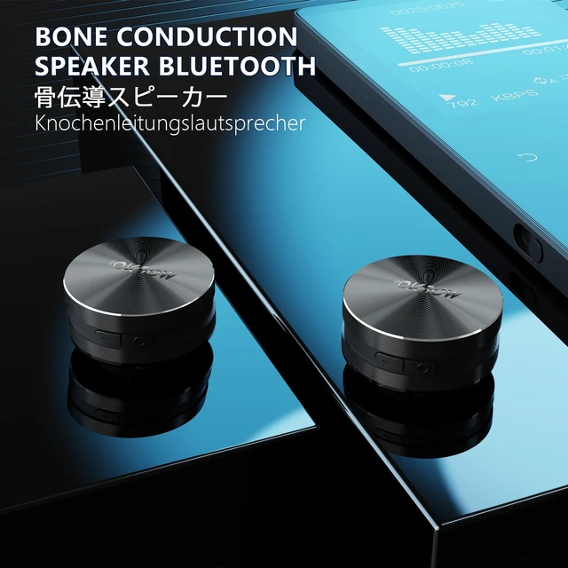 Alt view image 2 of 7 - Okjew 2 pcs Bone Conduction Speaker Bluetooth Vibration Speaker RMS 7.5W | 360° Surround Sound with Suction Cup 3D Stereo Audio for Bedroom, Kitchen, Office, Outdoor, TWS Pairing