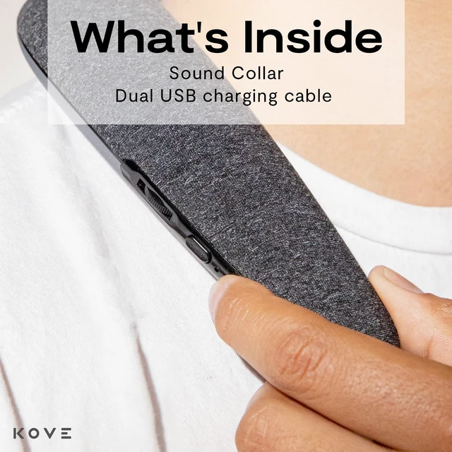 Alt view image 5 of 6 - KOVE Konvex Bluetooth Sound Collar - Wearable 360 Neck Speaker | 360 Immersive Sound, Up to 33 Ft Wireless Range - Lightweight, Ultra Comfortable Ergonomic Design for Home, Outdoor & Travel
