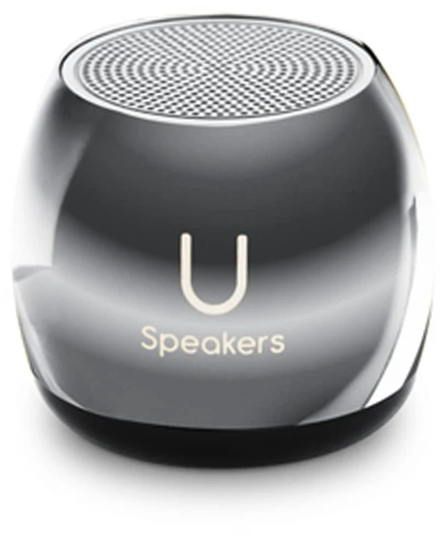 Main image of Fashionit U Micro, Mini Bluetooth Speaker with Mic, Portable, Hematite | mini bluetooth speaker, under pillow use, coin sized, rechargeable, TWS pairing