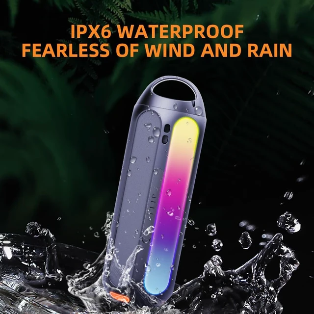 Alt view image 5 of 7 - CYBORIS Solar Power Magnetic Golf Bluetooth Speaker, 30W Golf Speaker Outdoor Portable Wireless Speakers IPX6 Waterproof with LED RGB Lights 30H Playtime Deep Bass for Golf Cart Gifts, Beach, Hiking