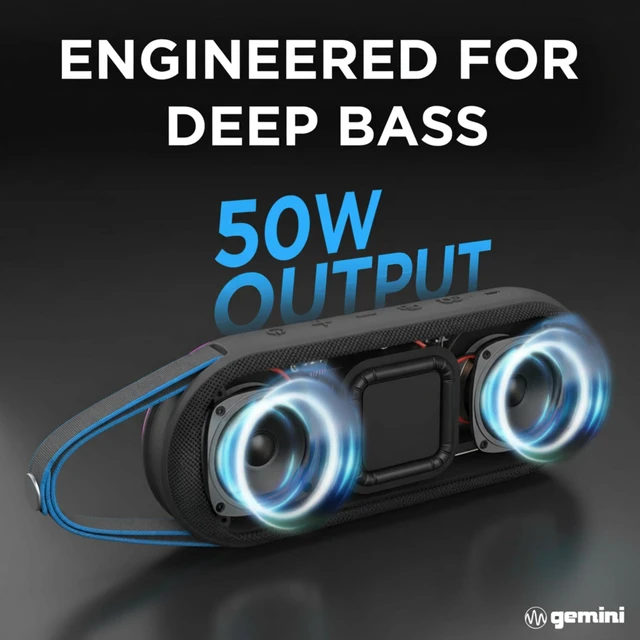 Alt view image 2 of 7 - Gemini Magnetic Bluetooth Golf Cart Speaker, Waterproof (BeatGrip Pro) | Magnetic golf cart speaker, waterproof - 8 hr battery, USB-C - 8 LED modes, mic - multi-link to 50