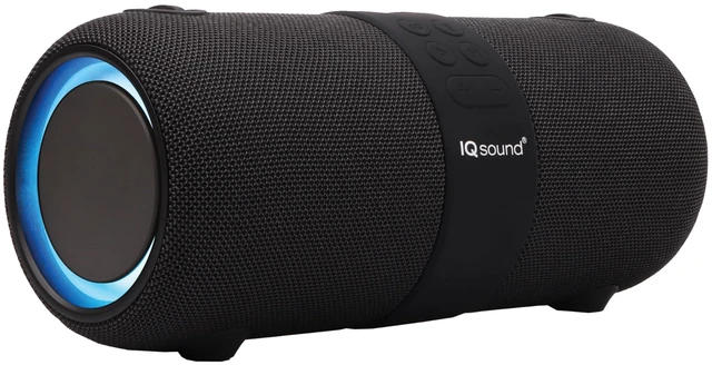 Main image of Supersonic IQ Sound IQ-2323BT 2 x 3-Inch Portable Bluetooth Fabric Speaker with TWS, Voice Control, Clear Sound, RGB Lights, Water Resistance, FM Radio, and USB/AUX Inputs - Perfect for Any Event