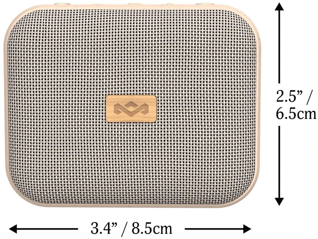 Alt view image 6 of 7 - House of Marley Jammin' Portable Bluetooth Speaker, IPX5 Splashproof, 6-Hour Playtime, TWS Pair Mode, Eco-Friendly Design with Recycled Materials, Includes Lanyard, Compact Size (Cream)