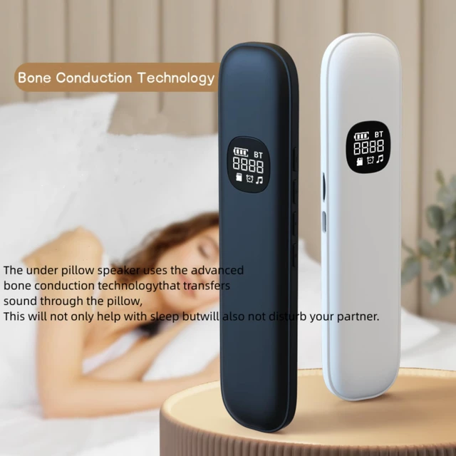 Alt view image 2 of 7 - Under Pillow Speaker for Sleeping, Sleepbar Speakerr Under Pillow, White Noise Machine Audio Pillow Sleep Earphone, Mini Portable Sleep Speaker for Travel (Blue)