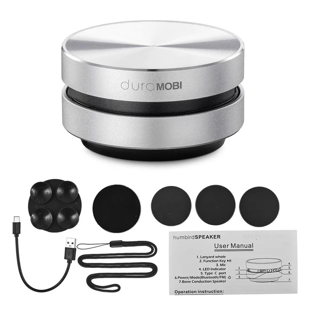 Alt view image 5 of 7 - Splenssy Wireless Mini Bone Conduction Speaker, Stereo Bass Sound Creative Portable Speaker Mini Size Music Player Built-in Mic Sound Box with Magnetic Adsorption Function