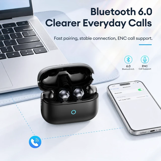 Alt view image 6 of 13 - PAXA 2-in-1 Open-Ear Clip-on Headphones with in-Ear Earbuds, Dual-Mode | Wireless Earbuds Bluetooth 6.0, Open Ear Comfort and In-Ear Focus, 60H Play, Idea for Work Running Fitness Daily Use